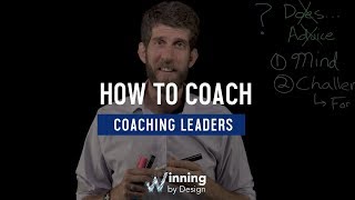 How To Coach by asking questions  Coaching Leaders  Winning By Design [upl. by Meridel2]