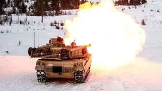 Powerful M1 Abrams amp Leopard 2 Tanks Training in Wintertime [upl. by Ahter]