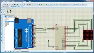 Led Matrix simulation with max7219 in proteus [upl. by Conlen]