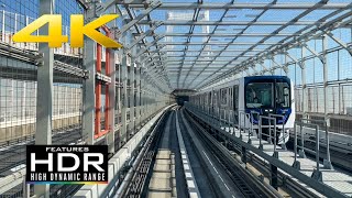 🚆 4K HDR Yurikamome Line  Monorail Train Ride From Shinbashi To Odaiba  Tokyo Japan 🇯🇵 [upl. by Ennayhc]