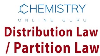 Distribution Law  Partition Law amp Coefficient [upl. by Benge]