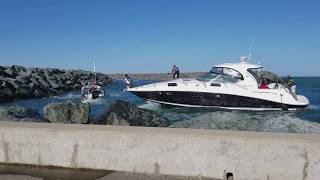 Boat Crashes into Rocks amp Police Boat [upl. by Amis]