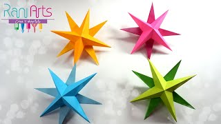 ESTRELLAS 3D de PAPEL Fácil  DIY  3D PAPER STARS easy [upl. by Goodyear747]