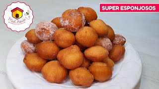 Buñuelos SUPER ESPONJOSOS de naranja EN MINUTOS [upl. by Nayrb]