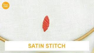 Satin Stitch  Embroidery Stitches [upl. by Ivetts]