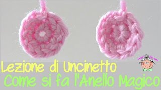 Lezione di Uncinetto COME SI FA LANELLO MAGICO [upl. by Blankenship]