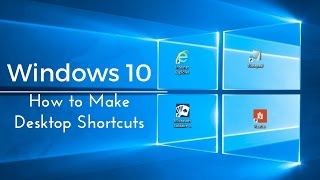 How to Make Desktop Shortcuts  Windows 10 Tutorial [upl. by Sirraj]