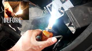 How to change car headlight halogen to LED by SampD [upl. by Gauntlett]