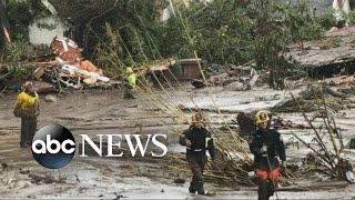 At least 13 killed 20 injured in California mudslides [upl. by Aivilys]