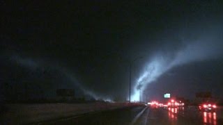 Massive tornado roars across highway [upl. by Hedva553]