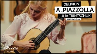 Julia Trintschuk plays Oblivion by Astor Piazzolla on a 2020 Mario Sicca classical guitar [upl. by Attenohs]