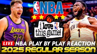 🔴LAKERS vs PELICANS │ 2025 NBA Basketball Game PlayByPlay Reaction amp Scoreboard [upl. by Ennirak]