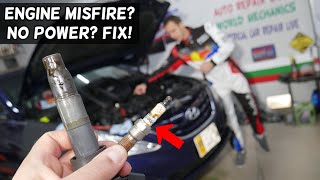 WHY HYUNDAI SONATA HAS ENGINE MISFIRE AND NO POWER [upl. by Nylrac884]