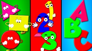 Shapes Song  Numbers Song  ABC song  Nursery Rhymes [upl. by Enilehcim]