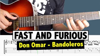 Don Omar  Bandoleros  Guitar Tutorial GUITAR 1 [upl. by Htaras]