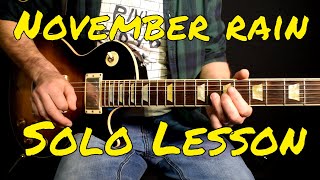 Guns n Roses  November Rain solo lesson [upl. by Limann162]