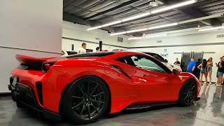 Very LOUD Ferrari 488 Pista Revving  Atkins Cars [upl. by Nnaasil]