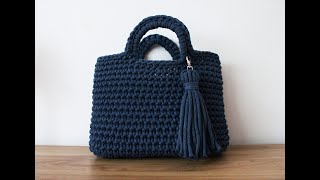 Easy crochet handbag tutorial classic version Klasyczna torebka na szydełku [upl. by Meaghan]