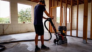 Grinding amp Polishing Our Concrete Floor [upl. by Aitercul]