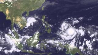 Super Typhoon Haiyan Impacts the Philippines [upl. by Ojela]