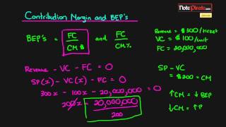 Contribution Margin and Break Even Points Cost Accounting Tutorial 13 [upl. by Akemet894]