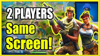 How to Split Screen in Fortnite on Xbox amp PS4 2 Players on Same Screen [upl. by Ydnamron178]