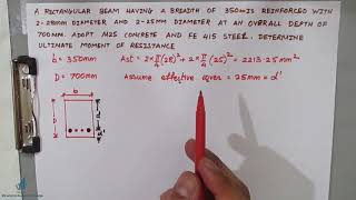 Analysis of Singly Reinforced Beam  Limit State Method  IS 456 2000 [upl. by Boony568]