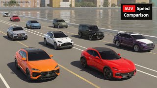 SUV SPEED Comparison  FASTEST SUV Comparison [upl. by Atiuqet]