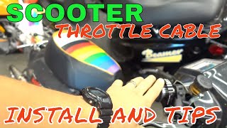 Scooter throttle cable install DIY [upl. by Laws]