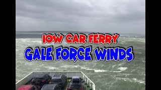 Isle of Wight Car Ferry In Gale Force Winds  Very Rough Crossing [upl. by Oicneserc]