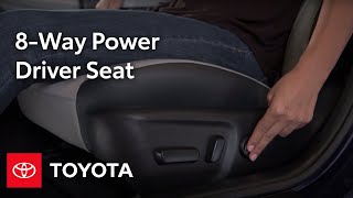 Toyota HowTo 8Way Power Driver Seat  Toyota [upl. by Kotz]