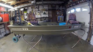 10 Foot Tracker Jon Boat Setup With Wheels [upl. by Stralka]