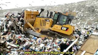 Cat D7E Hybrid dozer in landfill [upl. by Bronwen]