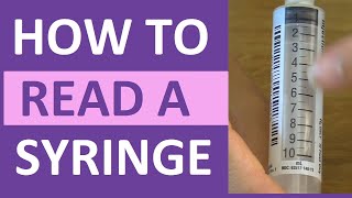 How to Read a Syringe 3 ml 1 ml Insulin amp 5 mlcc  Reading a Syringe Plunger [upl. by Ystap]