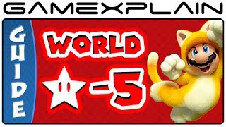 Super Mario 3D World  World Star5 Green Stars amp Stamp Locations Guide amp Walkthrough [upl. by Atiuqin]