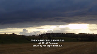 BIGGEST STEAM TRAIN WHISTLE WITH 60163 TORNADO THE CATHEDRALS EXPRESS 7TH SEPTEMBER 2013 [upl. by Eiro349]