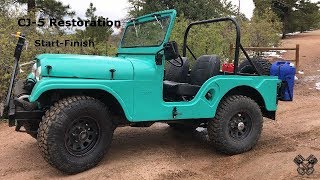 1965 Jeep CJ5 Restoration Full Video [upl. by Naujed765]