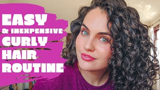 EASY AND INEXPENSIVE CURLY HAIR ROUTINE [upl. by Ilah279]