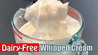 DAIRYFREE Whipped Cream Recipe  How to Make Vegan Whipped Cream [upl. by Zacarias]