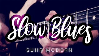 Slow Blues Solo in A minor  Suhr Modern Pro  Tabs amp Backing Track [upl. by Minica]