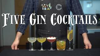 The 5 Easiest GIN Cocktails to Make at Home [upl. by Eohce]