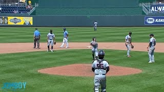 Trevor Bauer throws ball over centerfield wall after a rough 5th inning a breakdown [upl. by Macguiness]