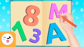 Learning to write  Numbers and letters for kids [upl. by Eiclud764]