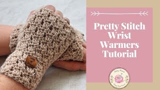 How To Crochet Fingerless Gloves Tutorial  Primrose Pattern [upl. by Drageruaeb427]