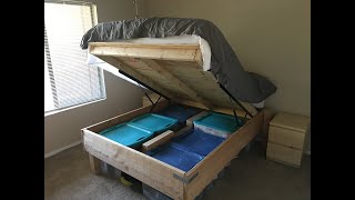 DIY Storage Bed with Gas Spring Assist [upl. by Solnit831]