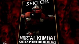 Mortal Kombat Armageddon  Sektors Trading Kard Bio [upl. by Teddman]