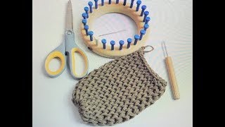 Loom Knitting a Basic Bind Off on a Soap Sack [upl. by Doy461]