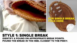 Breaking in a First Baseman Baseball Mitt [upl. by Krystin]