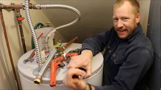 Water Heater Repair Replacing a Corroded Supply Line [upl. by Male]