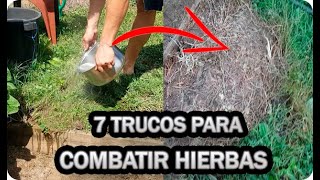 👉7 Formas RAPIDAS y EFICACES De Acabar Con MALAS HIERBAS En El Huerto O Jardín [upl. by Yezdnil]